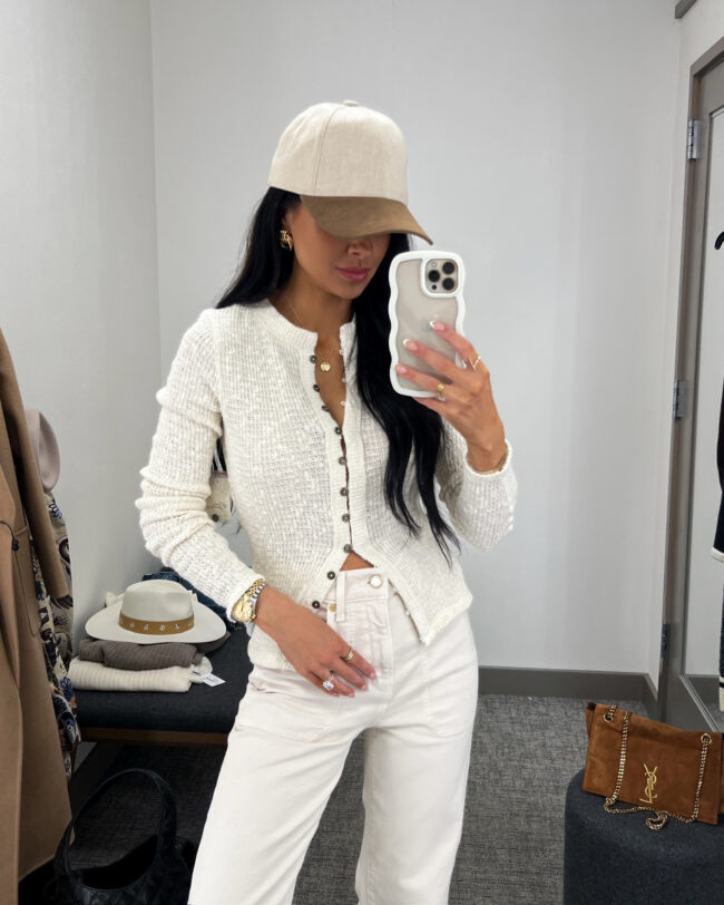 mia mia mine wearing a free people cardigan from the nsale