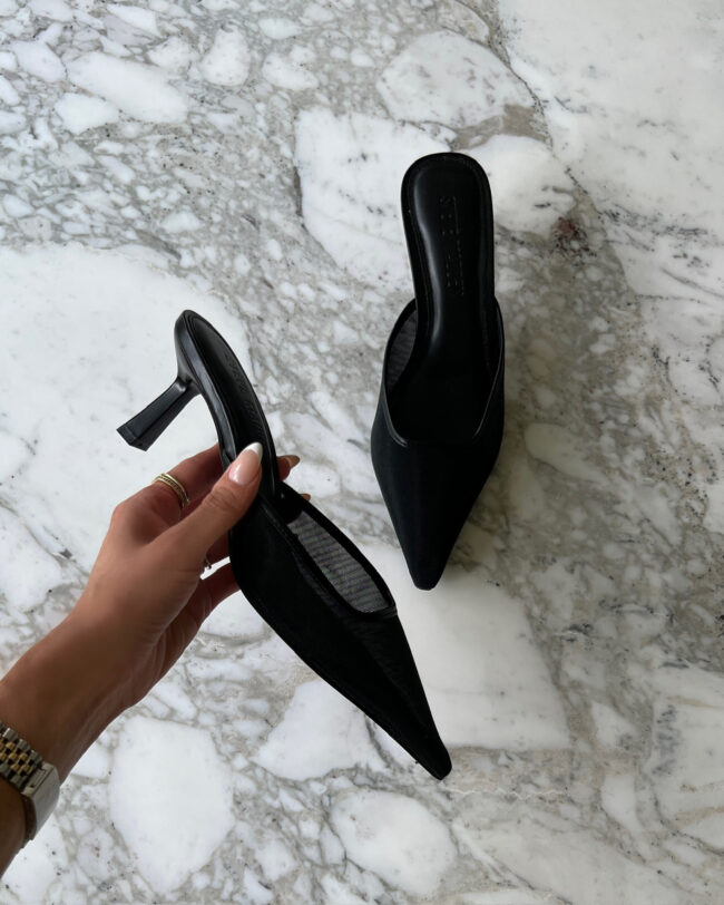 steve madden black mesh pumps from the nsale