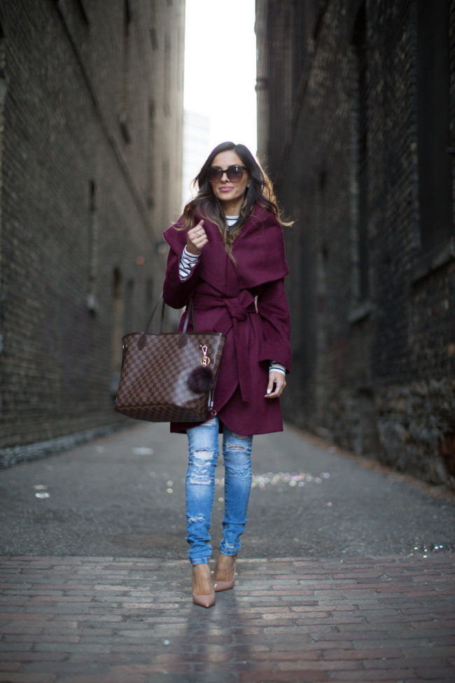 Robe Coat Burgundy