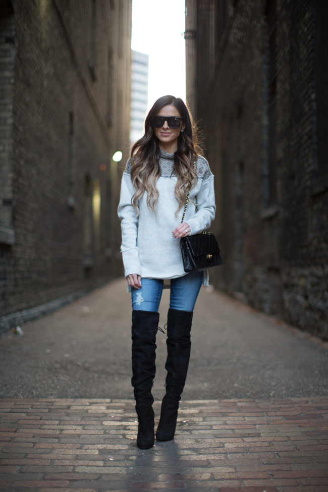 Fashion Blogger OTK Boots