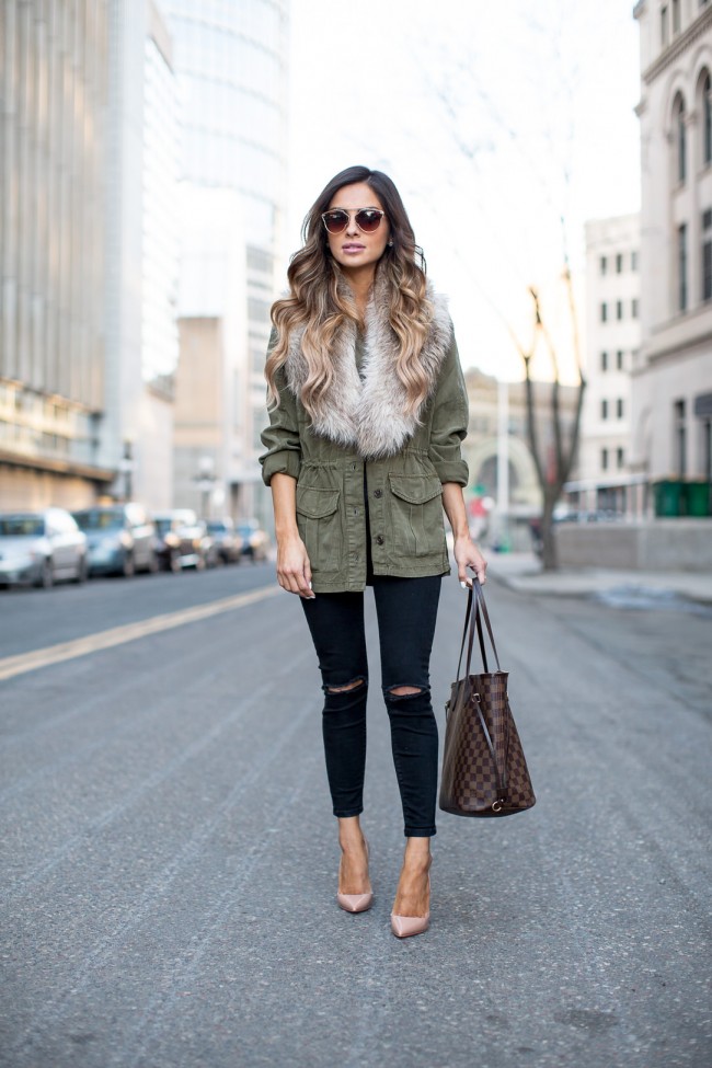 what to wear with a military jacket