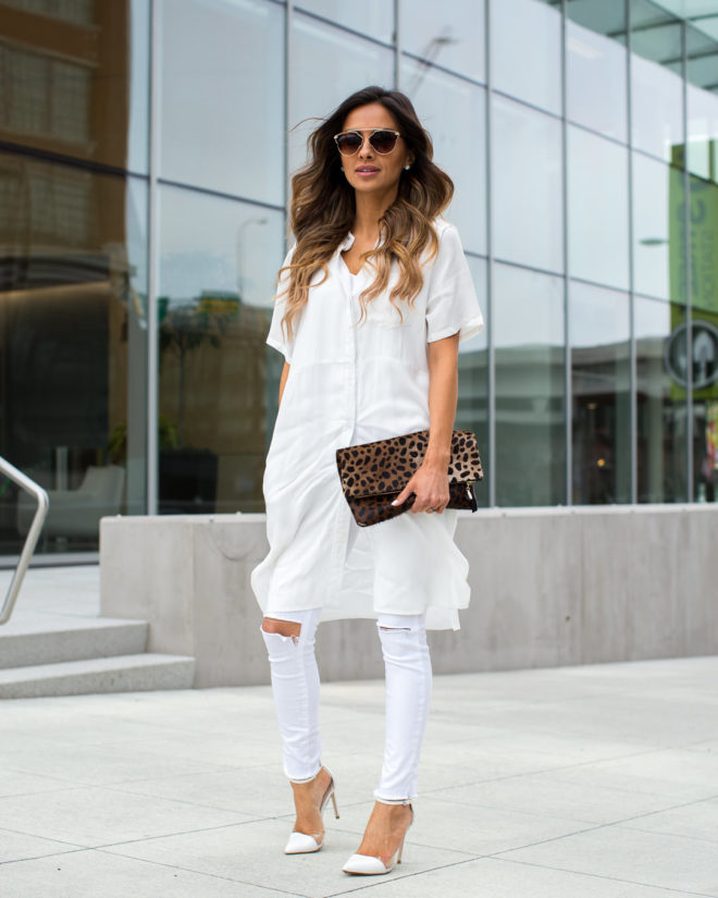 white shirt dress outfits