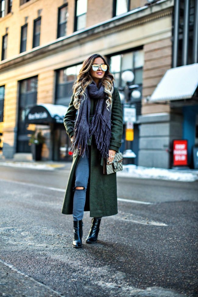 mn fashion blogger mia mia mine wearing a free people gray brushed scarf and gray jeans from asos