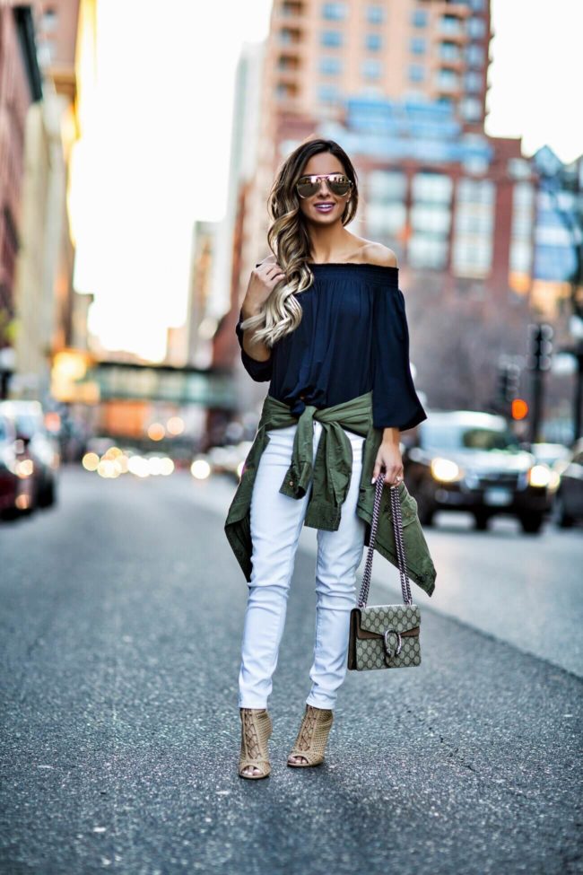 fashion blogger mia mia mine wearing white paige jeans from stitch fix and a bailey44 top