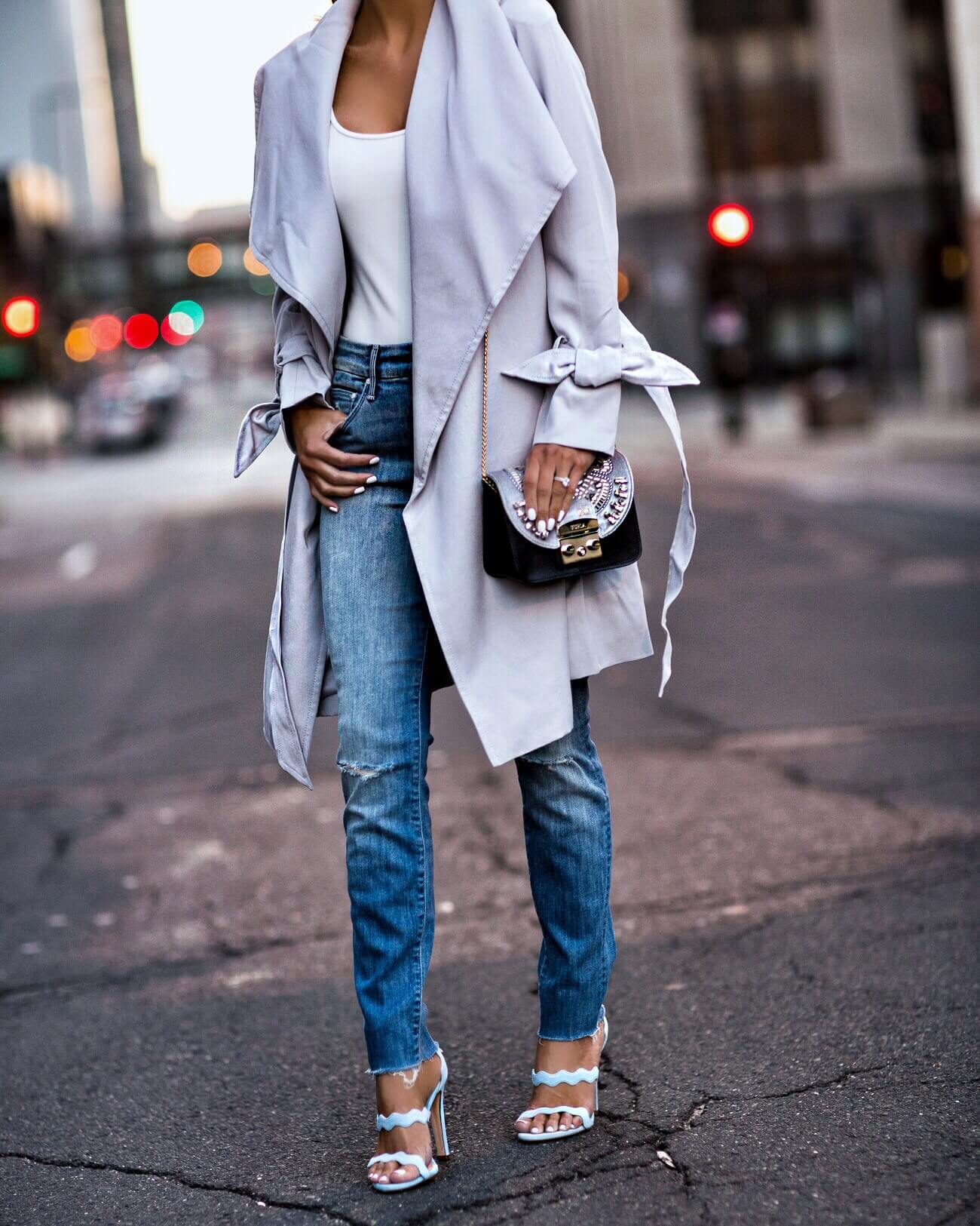 fashion blogger trench coat club monaco