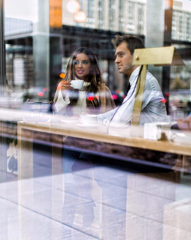 mia mia mine wearing a camel coat from nordstrom and a gucci belt