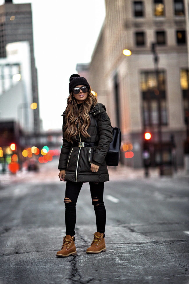 fashion blogger mia mia mine wearing a vince camuto jacket from macy's