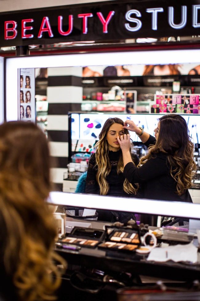 fashion blogger mia mia mine getting holiday ready at sephora inside jcpenney