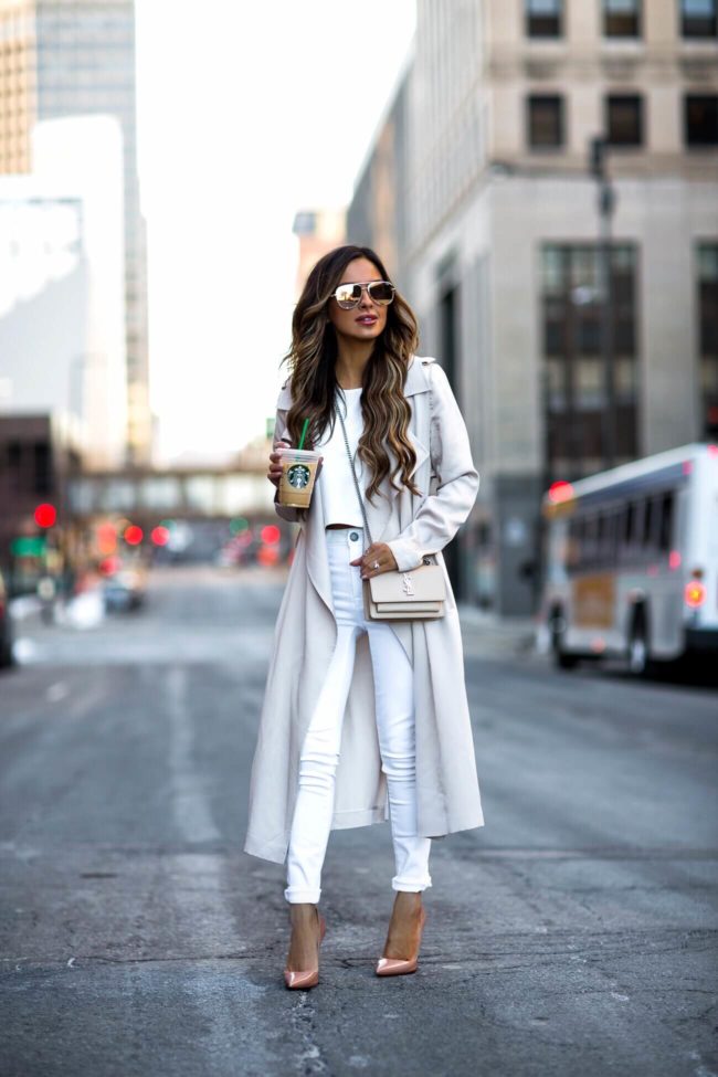 fashion blogger mia mia mine wearing an all white outfit from nordstrom for spring