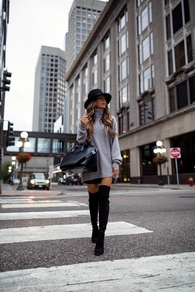fashion blogger mia mia mine wearing a fall outfit from nordstrom