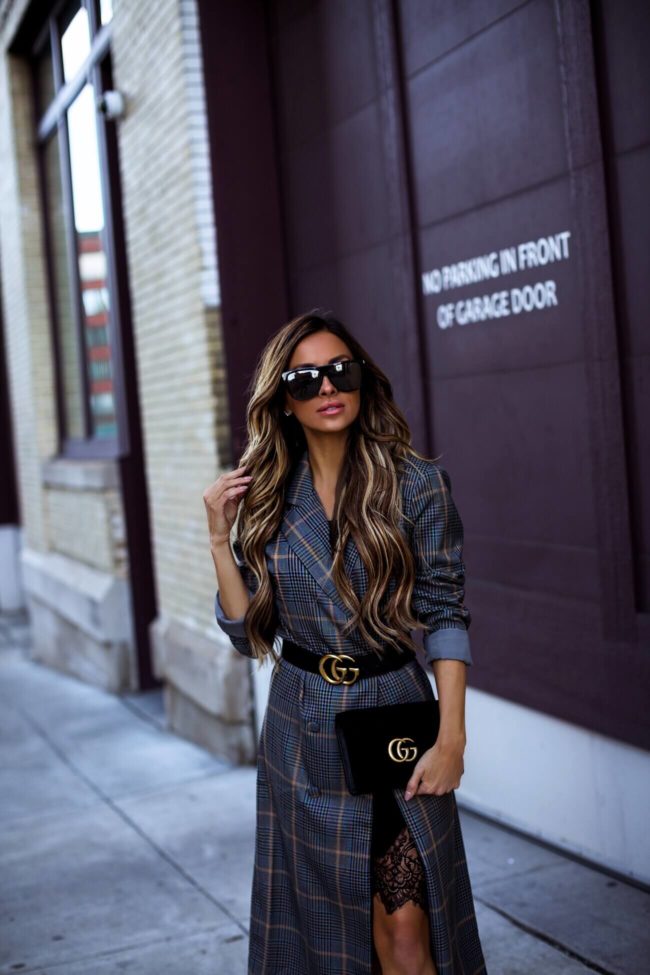 fashion blogger mia mia mine wearing a gucci marmont and a gucci waist belt