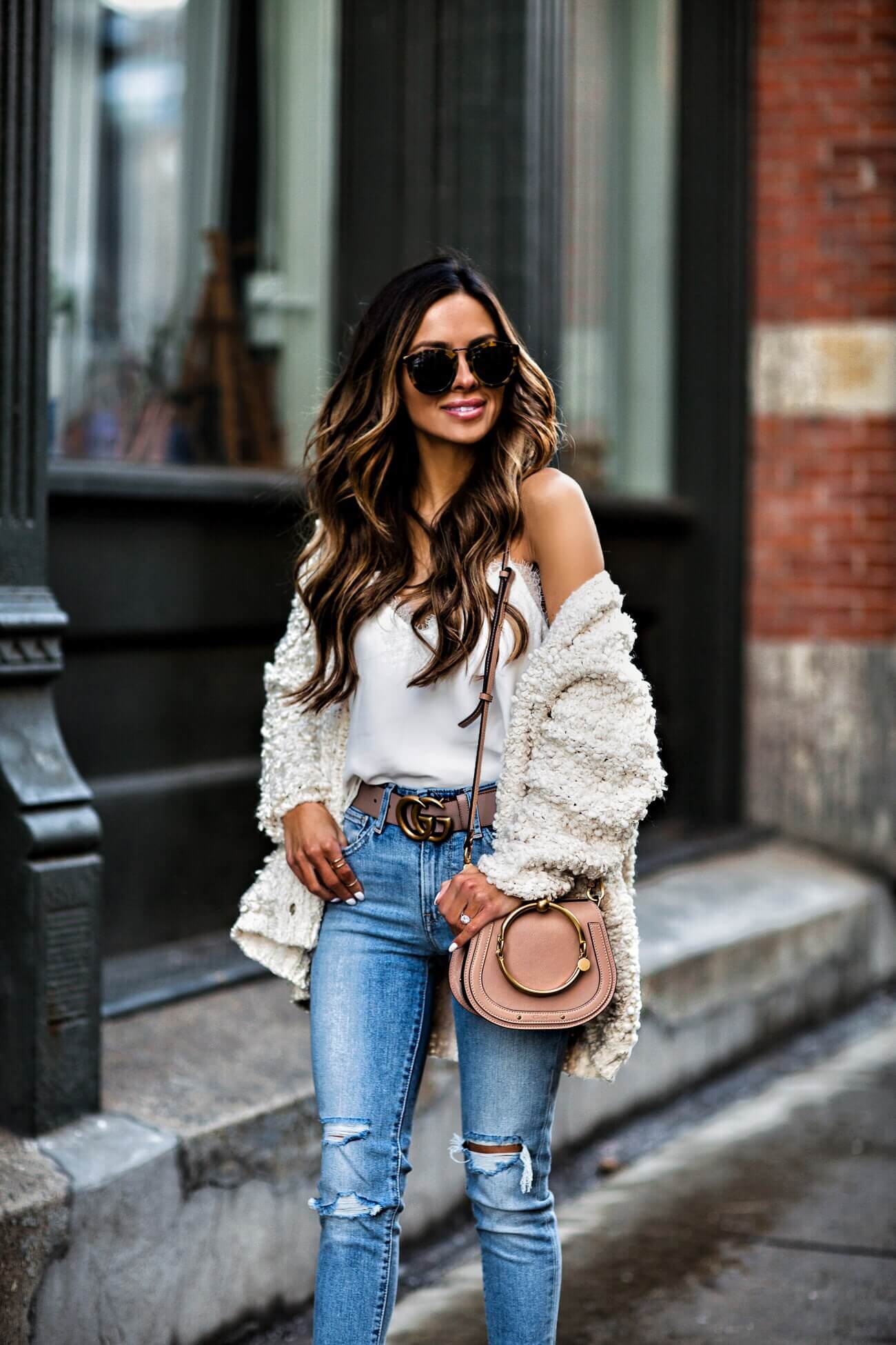 fashion blogger mia mia mine wearing a white lace cami from the shopbop buy more save more sale 2019