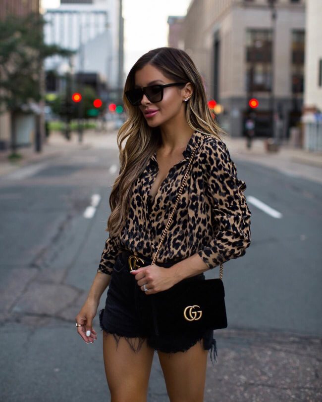 fashion blogger mia mia mine wearing a leopard top from the nordstrom anniversary sale 2019