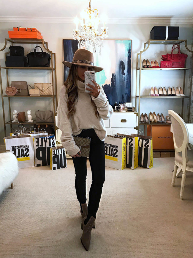 fashion blogger mia mia mine wearing a treasure and bond hat from the nordstrom anniversary sale 2019