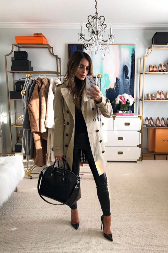fashion blogger mia mia mine wearing a burberry trench coat