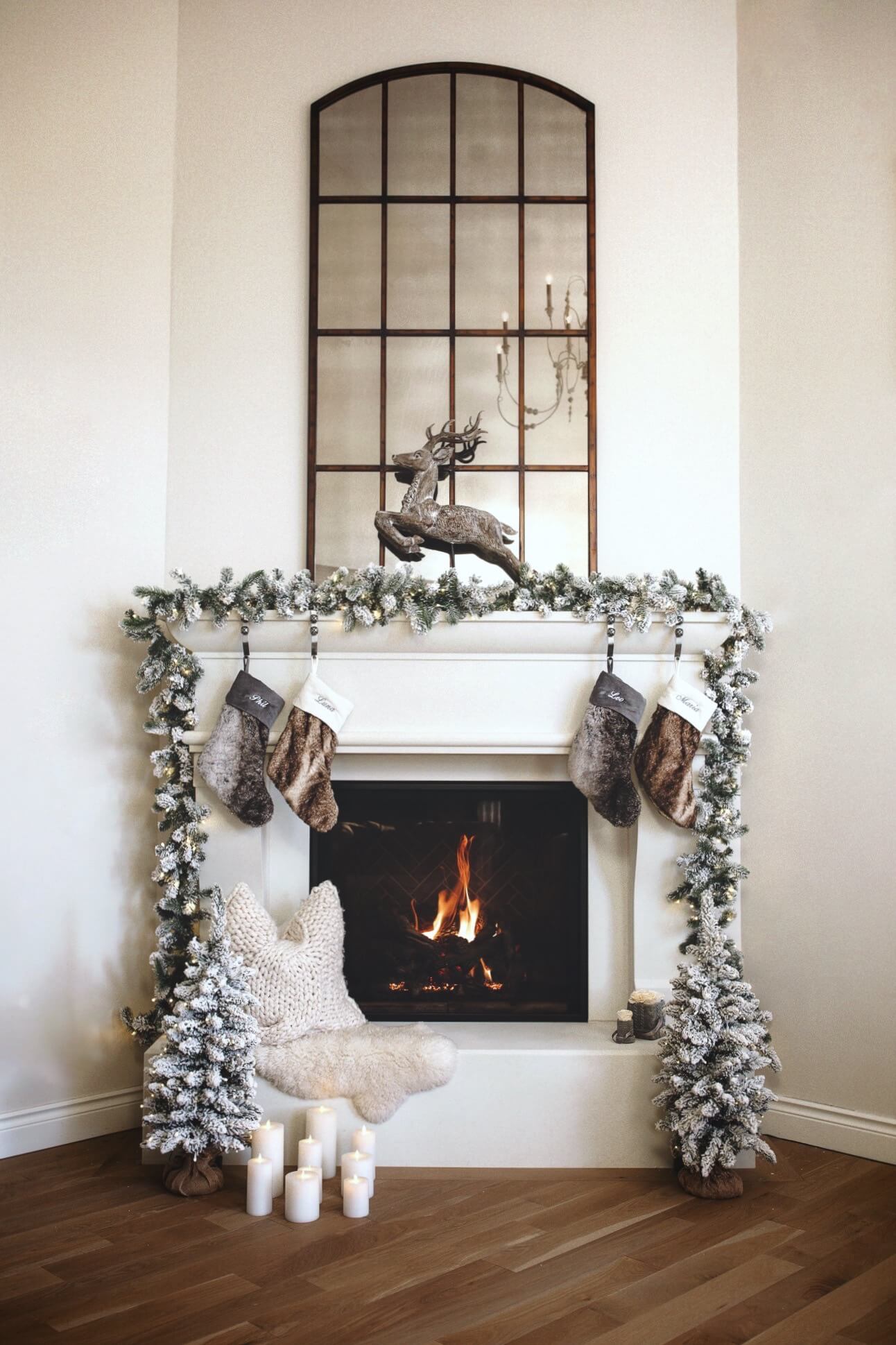 mia mia mine cast stone fireplace for the holidays