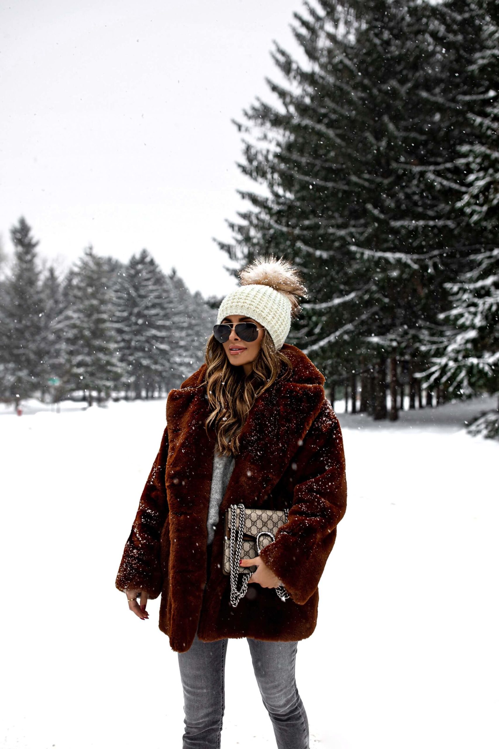 fashion blogger mia mia mine wearing a winter outfit from nordstrom 2019