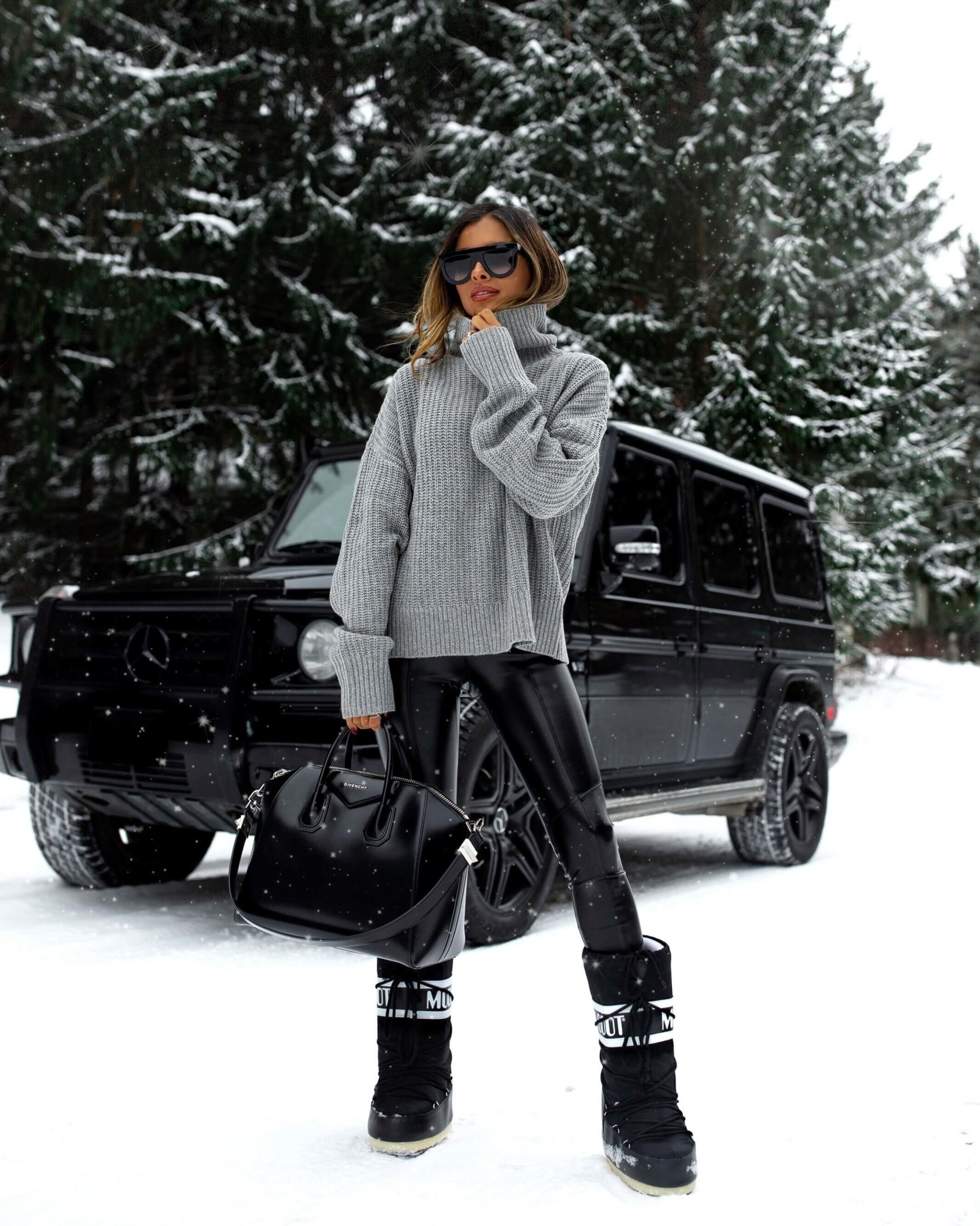 fashion blogger mia mia mine wearing a chunky sweater from verishop