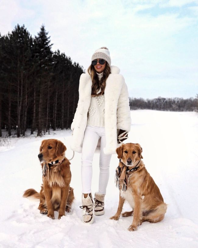 fashion blogger mia mia mine wearing a winter outfit from DSW