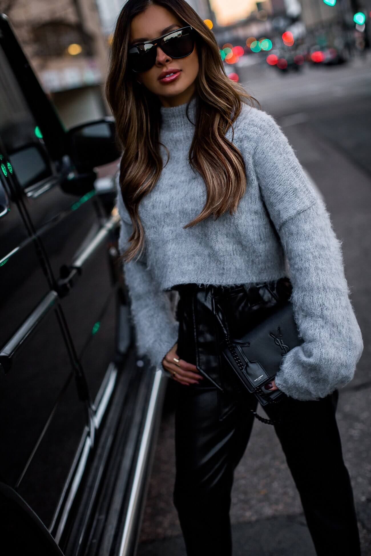 fashion blogger mia mia mine wearing an express sweater on sale for cyber monday