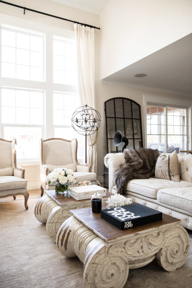 fashion blogger's living room decor