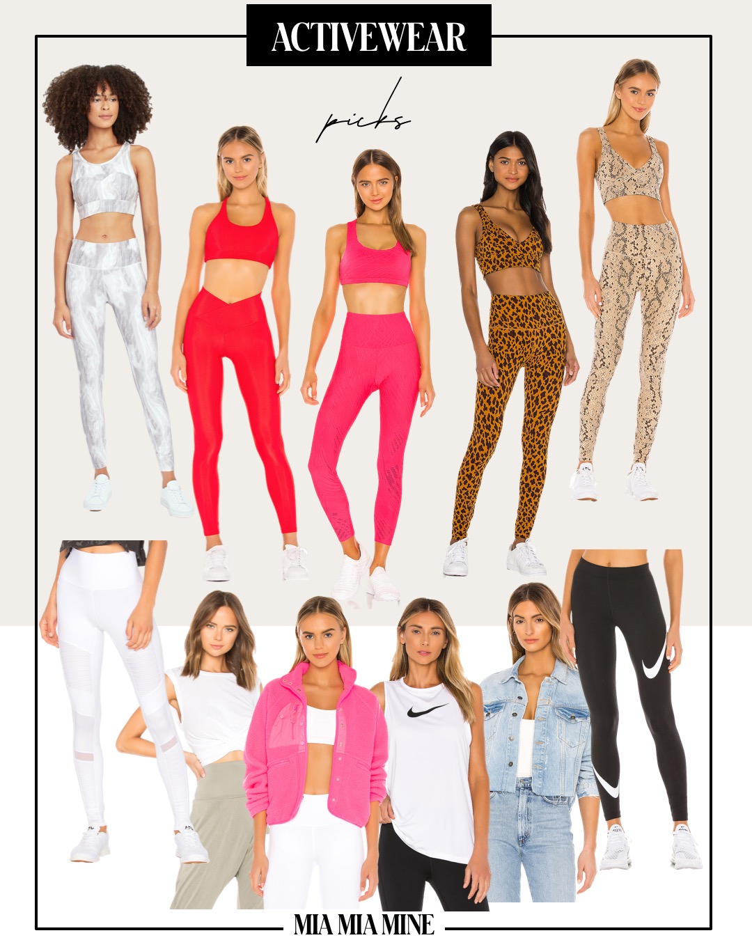 activewear outfits from revolve
