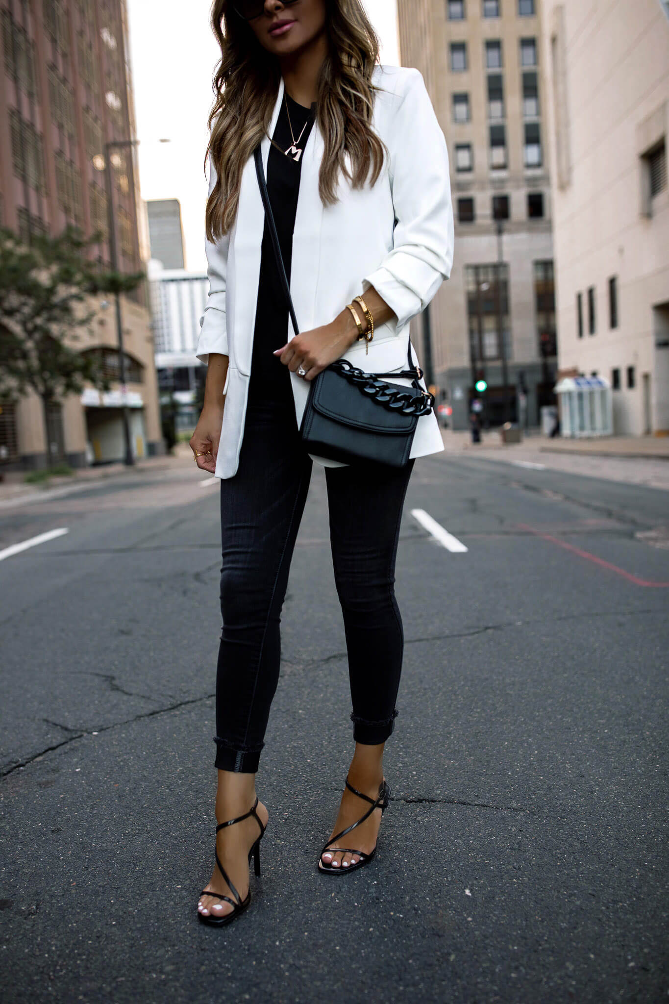 fashion blogger mia mia mine wearing black heels and denim from walmart 