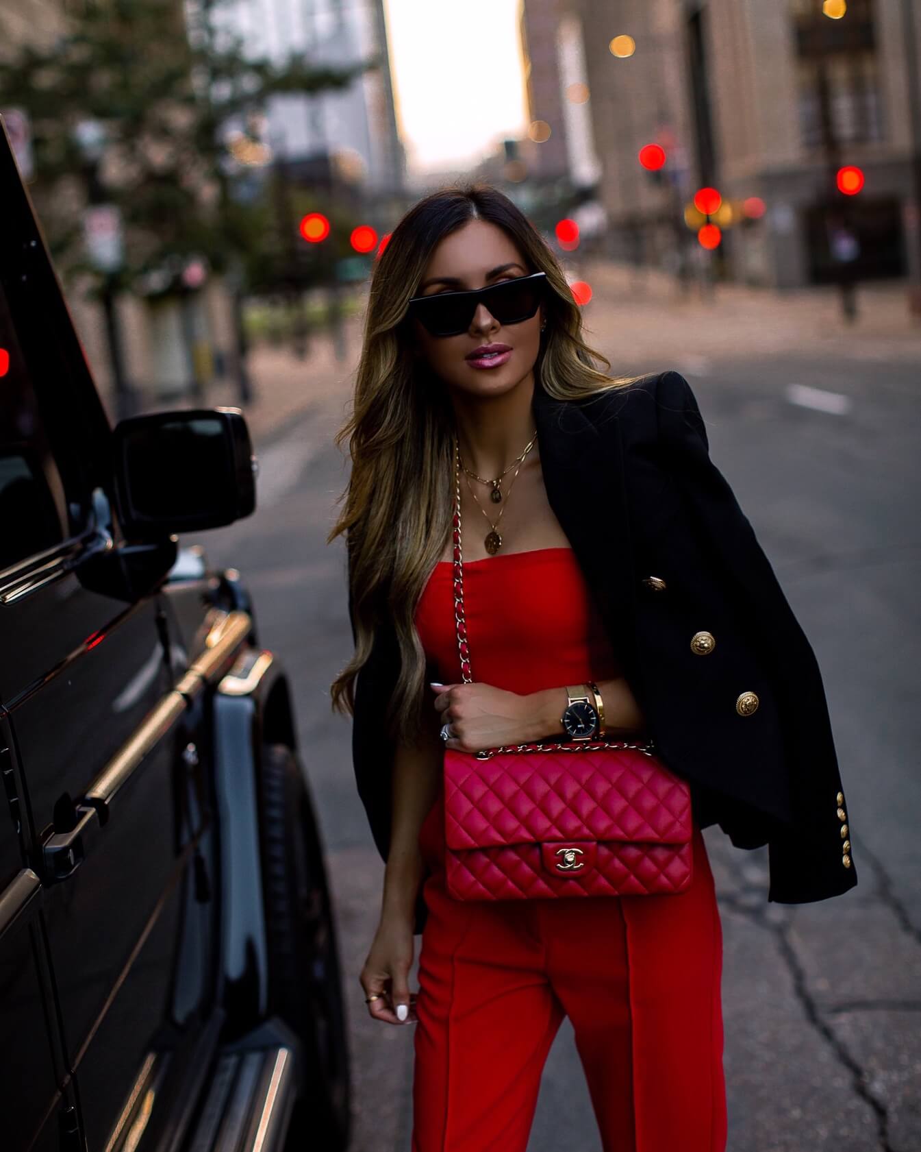 red chanel classic bag