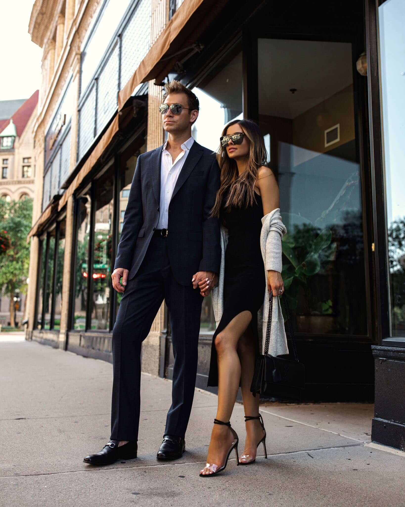 fashion blogger mia mia mine with husband for the nordstrom anniversary sale