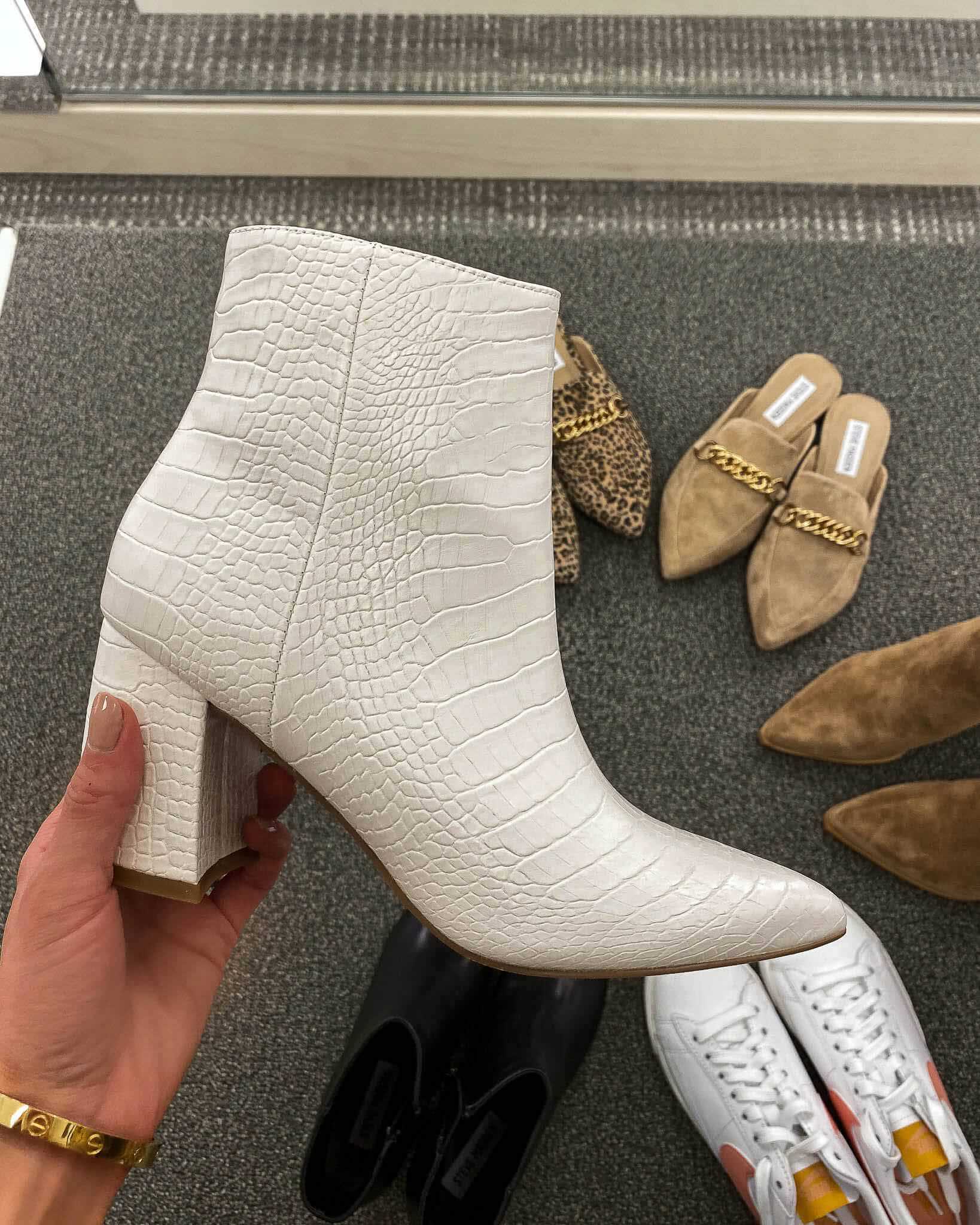 steve madden white booties from the nordstrom anniversary sale