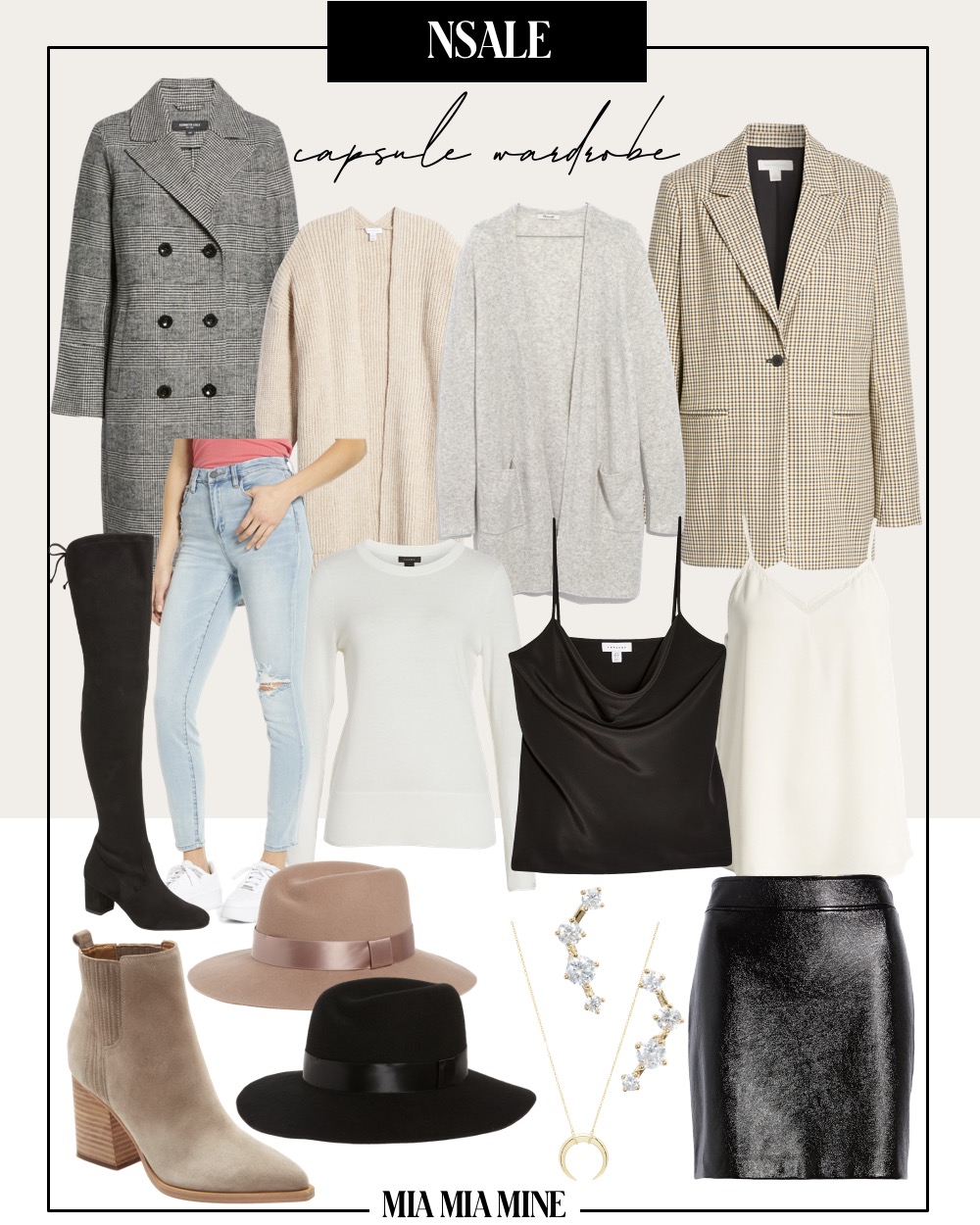 nsale capsule wardrobe collage by fashion blogger mia mia mine
