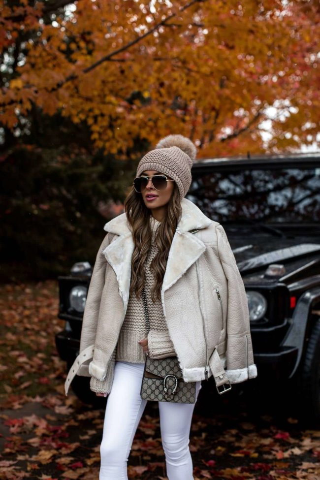 mia mia mine wearing an ivory casual fall outfit from nordstrom