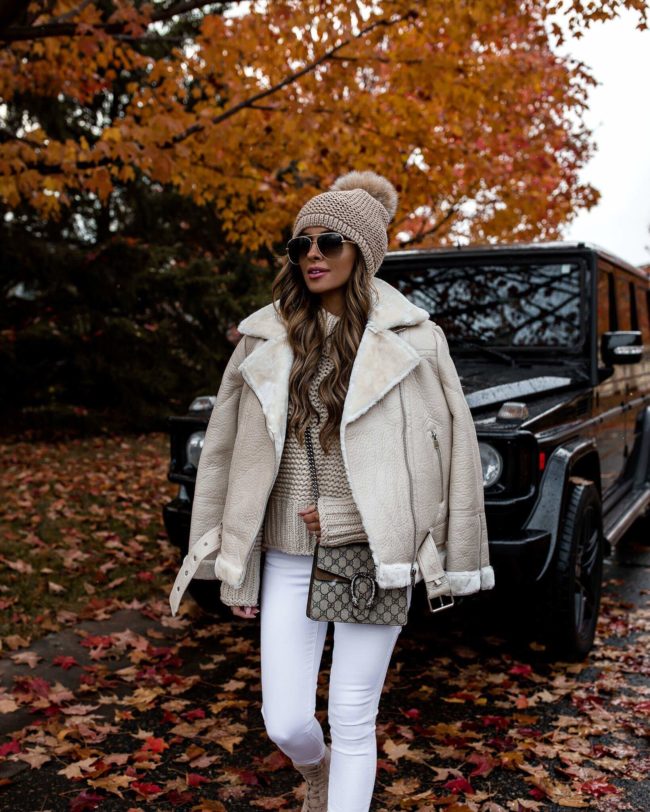 fashion blogger mia mia mine wearing a topshop biker jacket from nordstrom