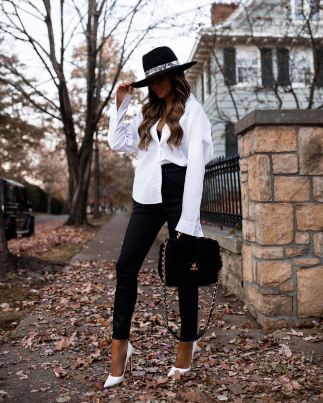 fashion blogger mia mia mine wearing a fall outfit from verishop