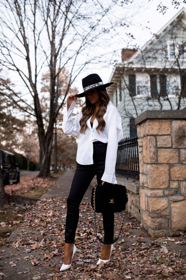 fashion blogger mia mia mine wearing a fall outfit from verishop