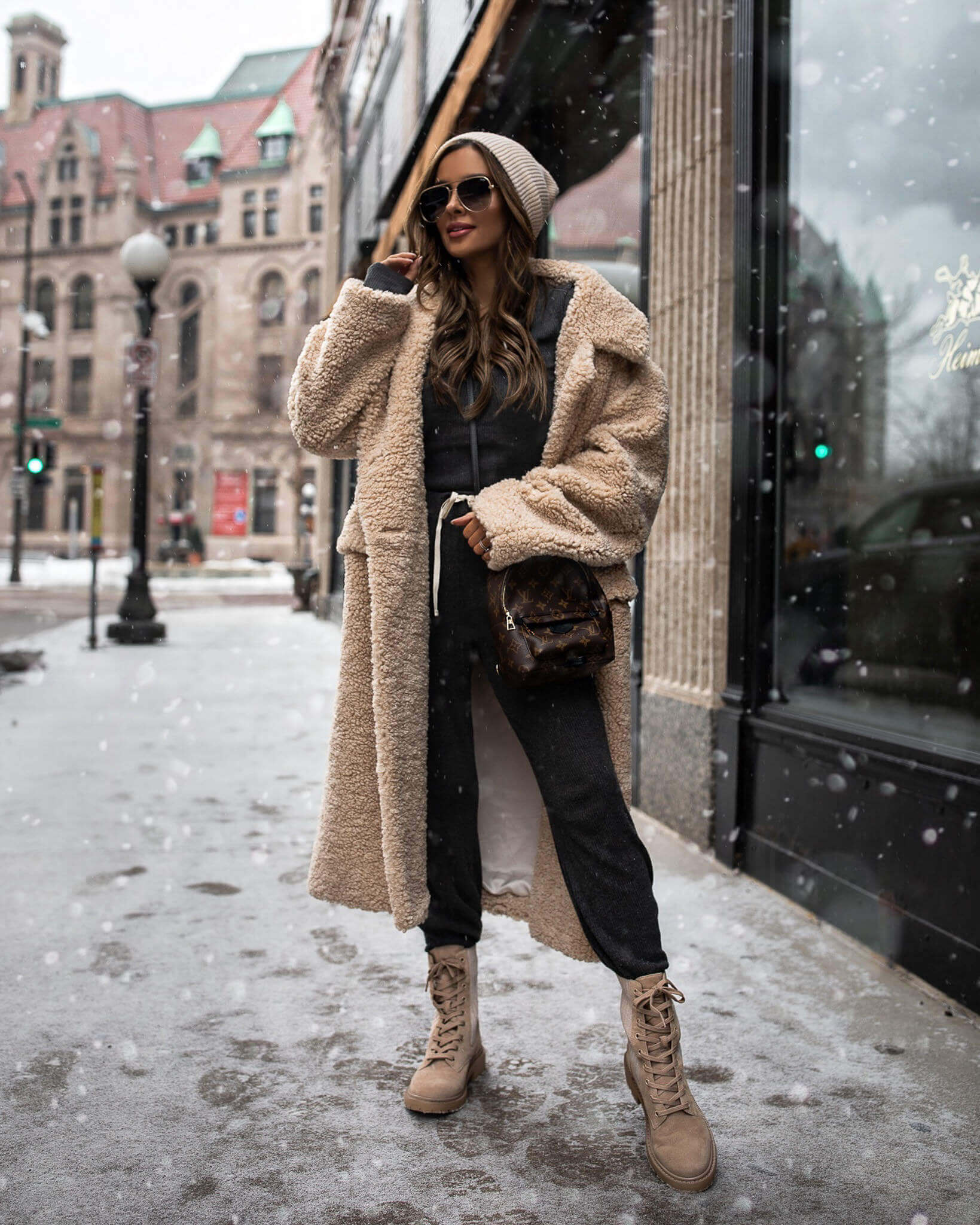 NYC Winter Boot Trends Stylish & Practical Boots for New York Winters 6 Black combat boots worn in NYC winter.