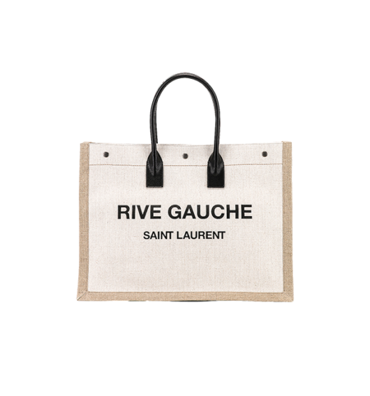 Saint Laurent Rive Gauche Tote Revisited - Beige Vs Black - Mia Mia Mine