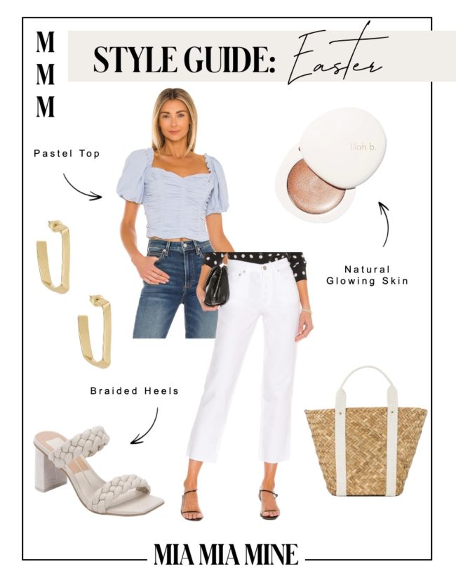 white jeans outfit for easter 2021 by mia mia mine
