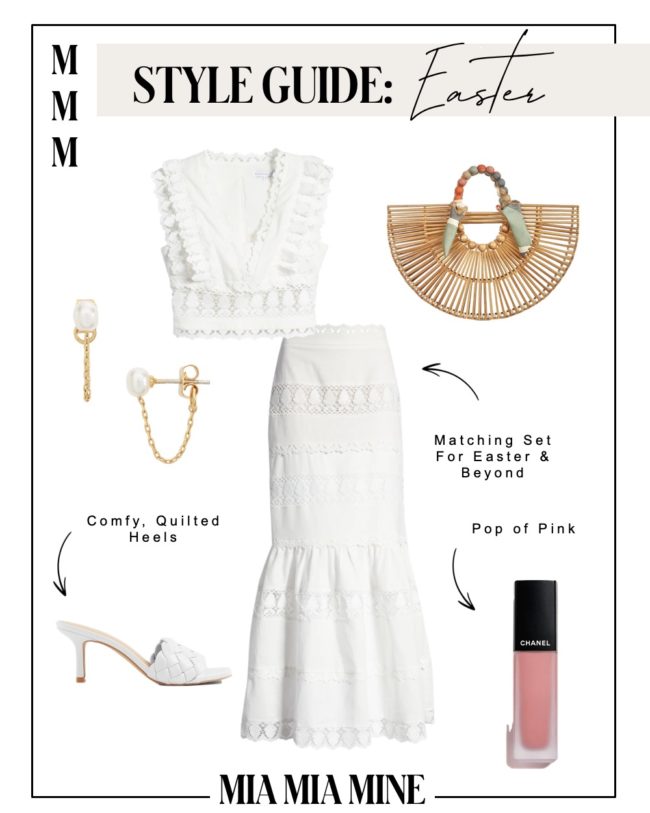 white eyelet set for easter by mia mia mine