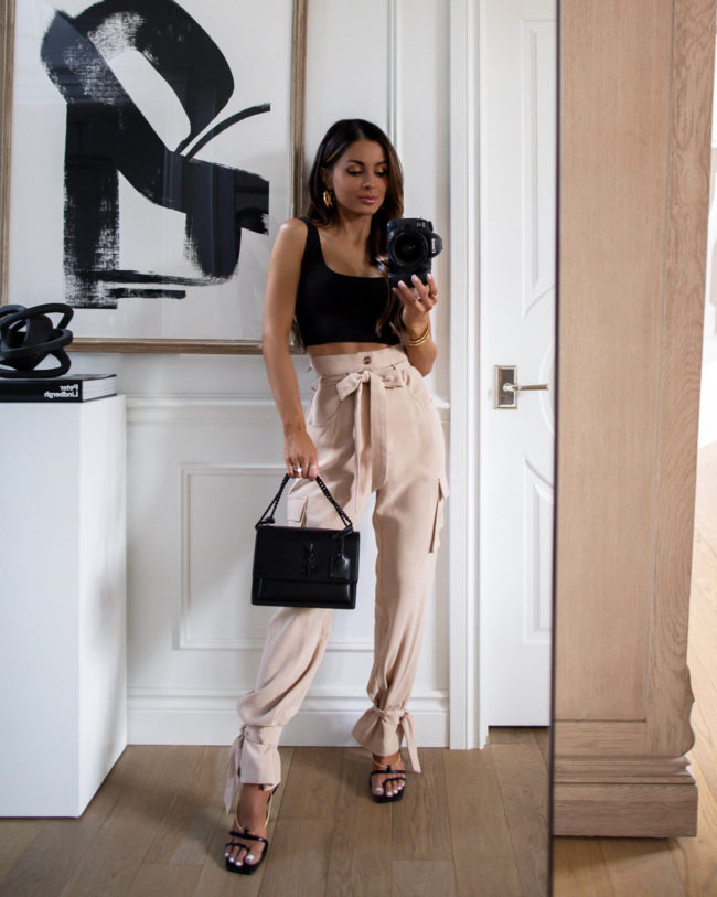fashion blogger mia mia mine wearing forever 21 trousers for summer