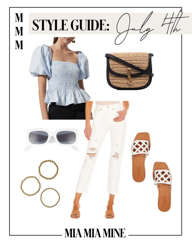 4th of july outfit with white jeans by mia mia mine
