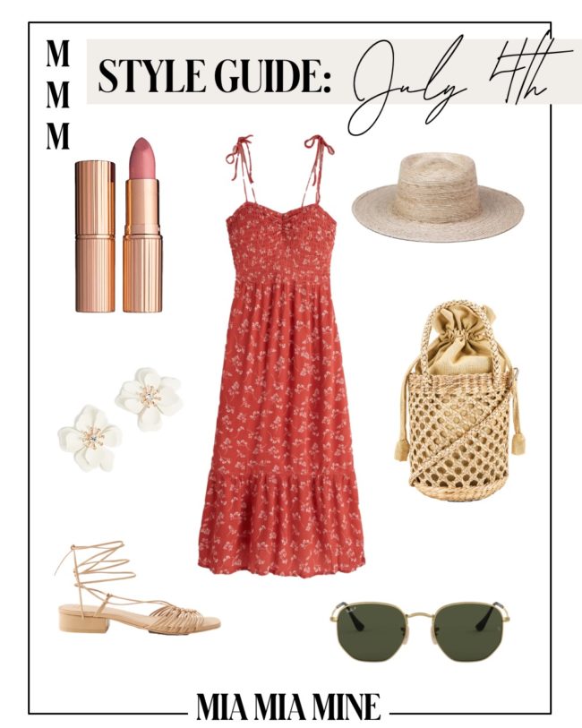 abercrombie red floral dress outfit by mia mia mine
