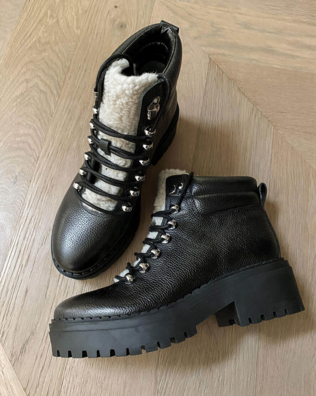 marc fisher shearling combat boots from the nsale 2021