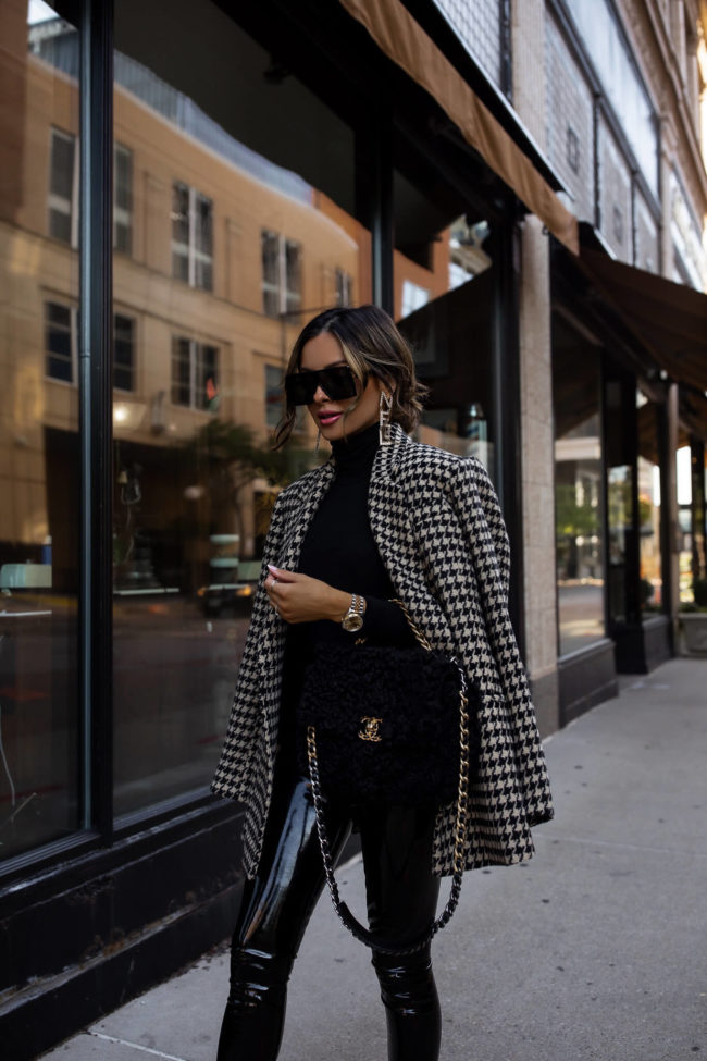 fashion blogger wearing an anine bing kaia blazer for fall