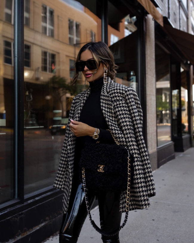 fashion blogger wearing an anine bing kaia blazer for fall