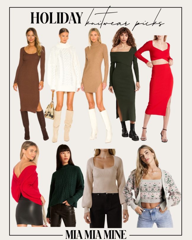 2021 holiday sweaters and sweater dresses