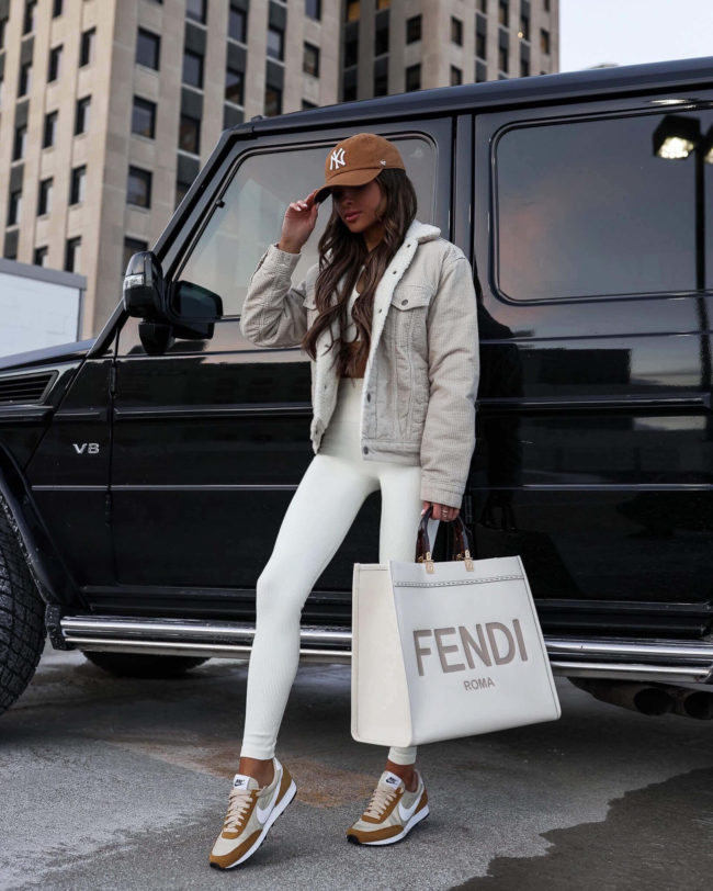 mia mia mine wearing a white amazon set