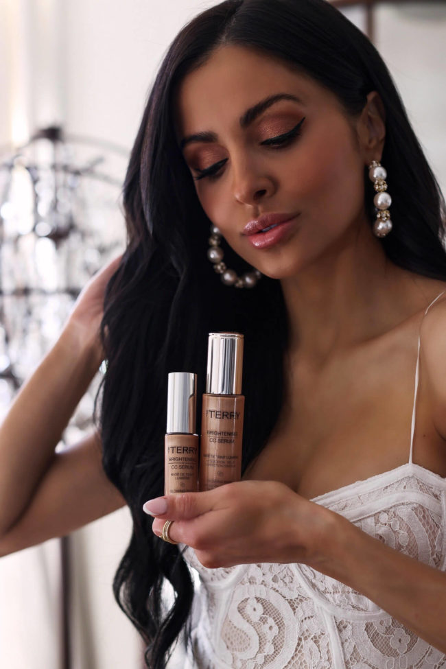 fashion blogger mia mia mine using byterry brightening cc serum from walmart