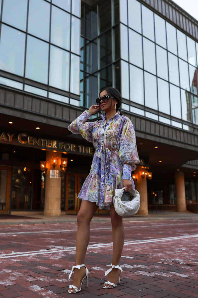 fashion blogger mia mia mine wearing a zimmermann lantern dress