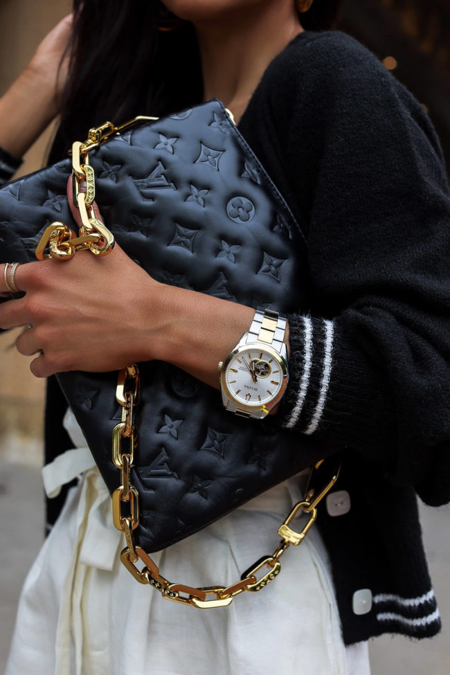 fashion blogger mia mia mine wearing a bulova watch